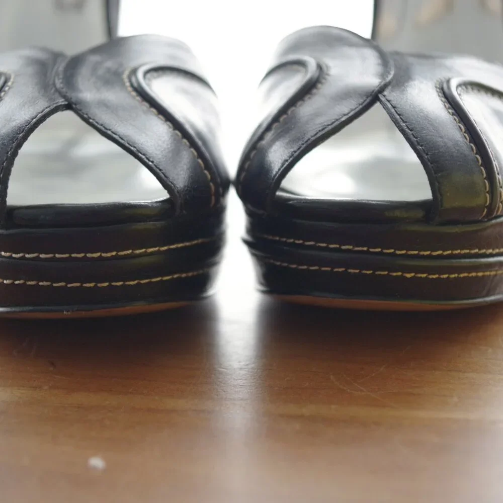 Michael; Michael Kors Platform High Open Toed Heels Size 9.5M - Picture 9 of 12